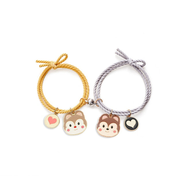 pair of Cute Cartoon Couple Bracelet