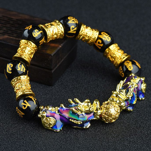 FENG SHUI BLACK OBSIDIAN WEALTH BRACELET