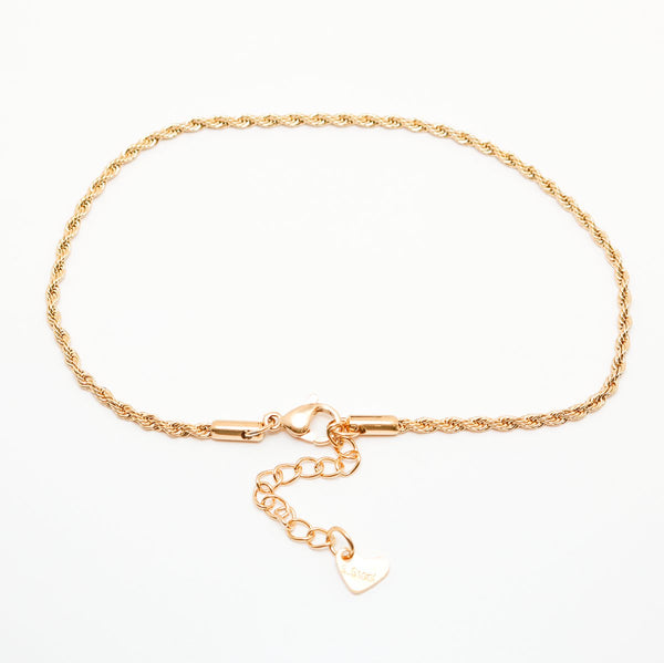 Simple Fashion Anklet 304 Stainless Steel  Gold Color Anklet  Adjustable Chain