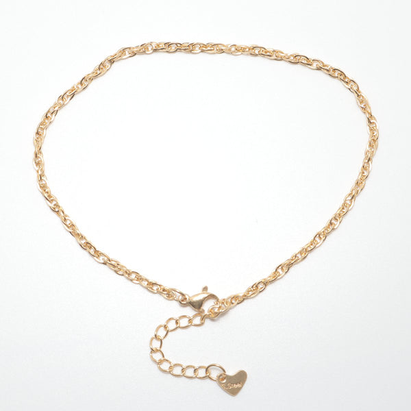 Chain Anklet 304 Stainless Steel Gold Color Twisted wire  Anklet