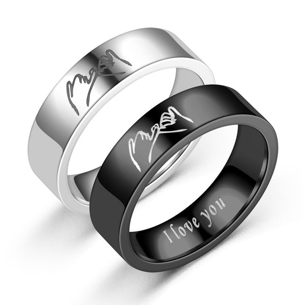 Women Ring Letter Rings Man Love You Fashion Jewellery Wedding Rings