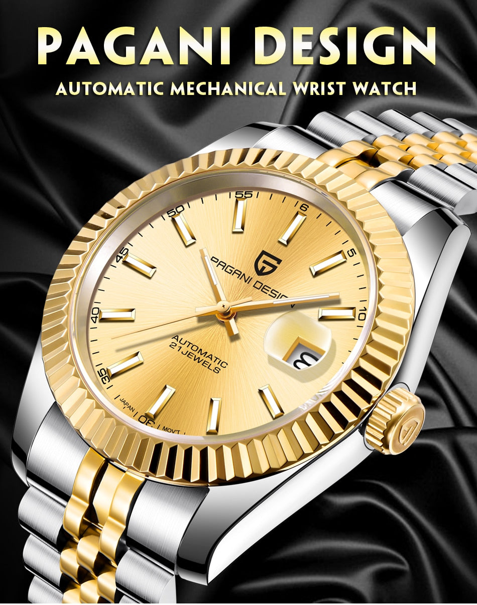 Luxury Automatic Watch Sport Stainless Steel Waterproof Watch