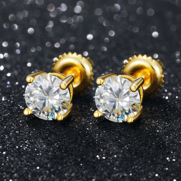 Real 0.1-1 Carat D Color Moissanite Earrings