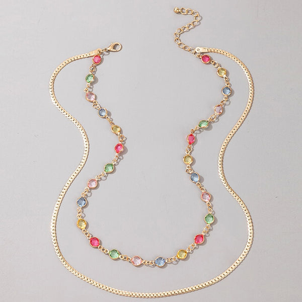 Colorful Luxury Colorful Beaded Choker Necklace