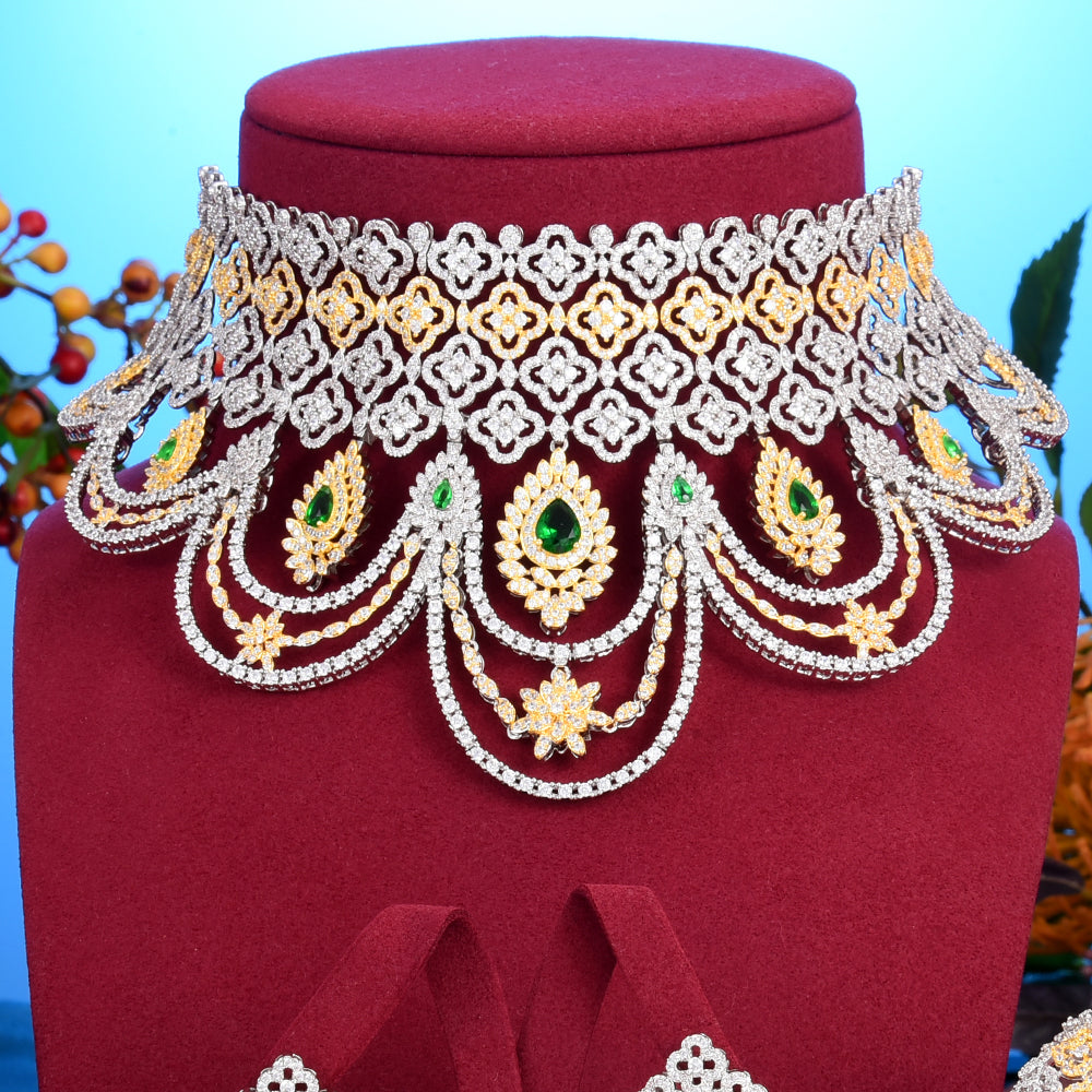 Luxury Trendy Flower Blossom Nigerian Jewelry sets