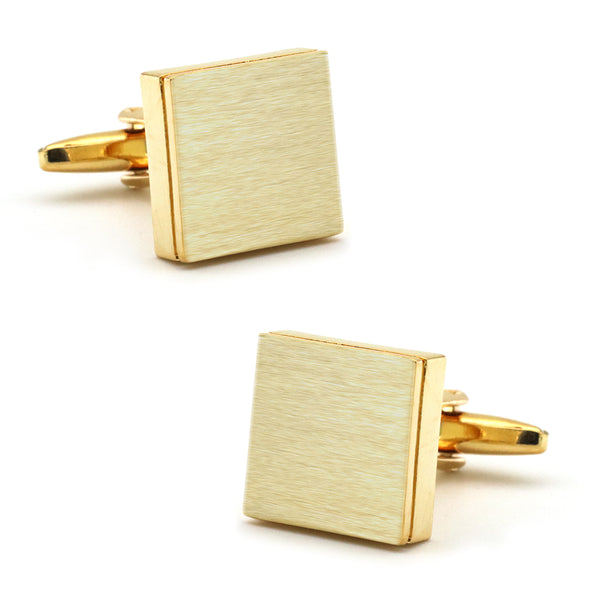 Golden Square Cuff Links