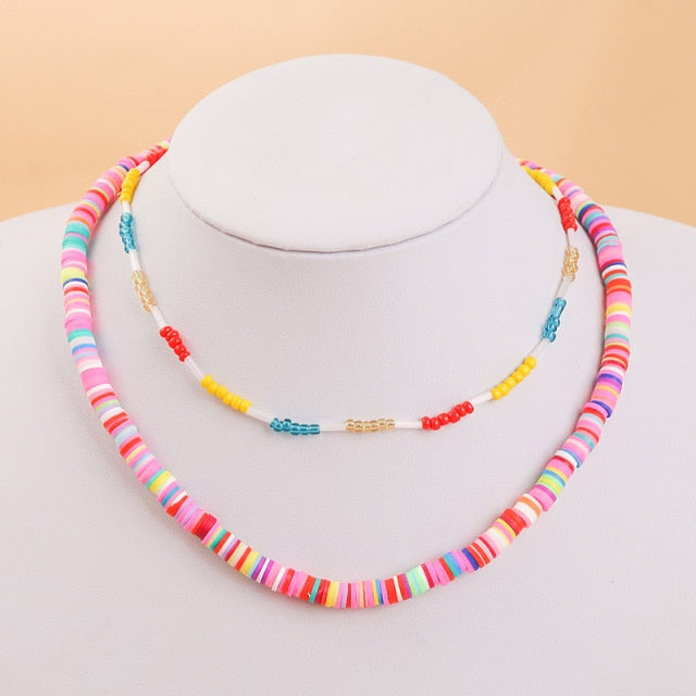 Bohemian Multicolor Beaded Necklaces