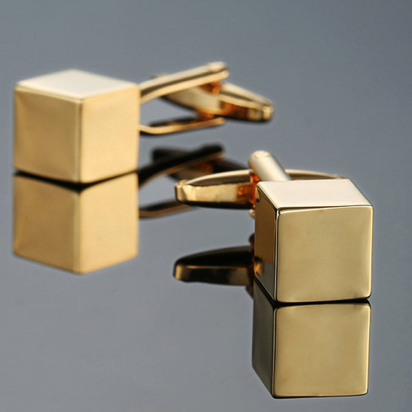 Luxury Silver Cufflinks for Mens Blue Crystal Gold Cufflink