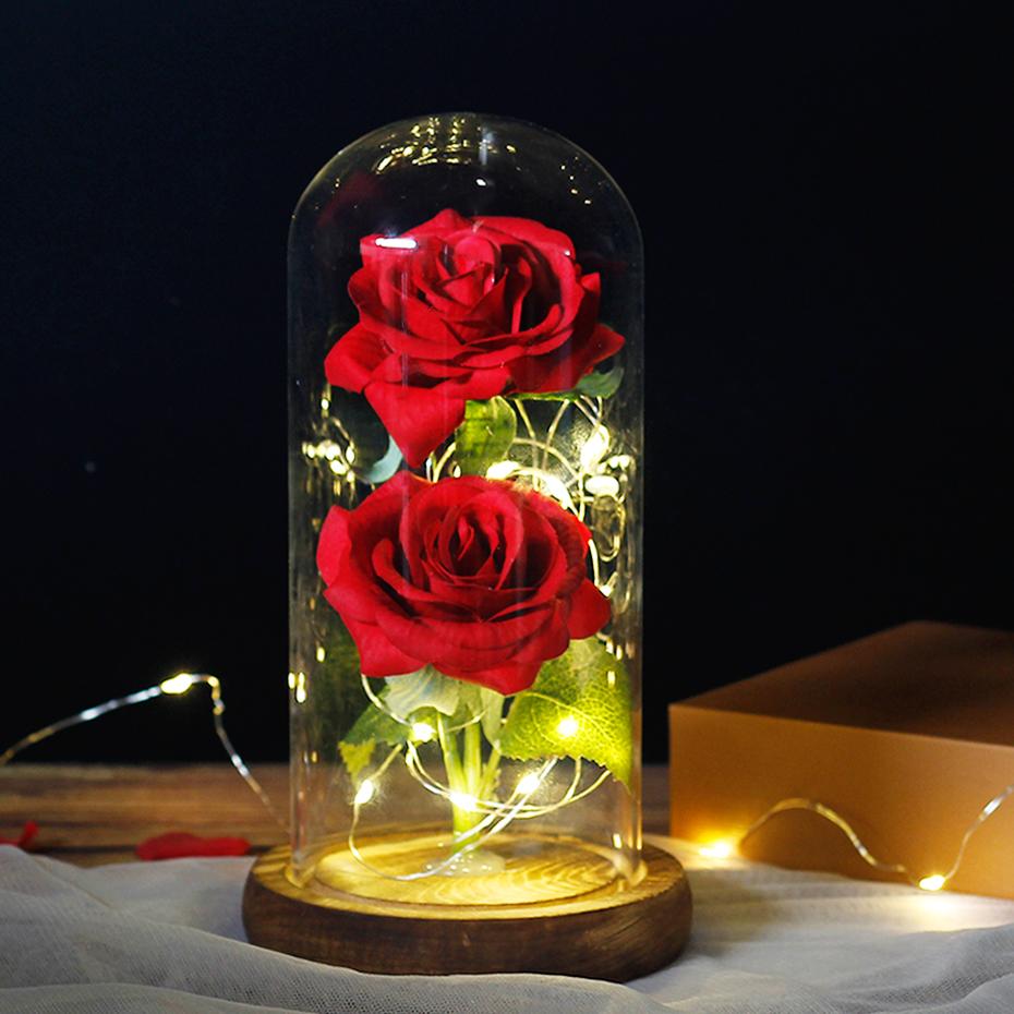 Fake Flower Plant Roses Artificial Christmas Preserved Flowers For Wedding