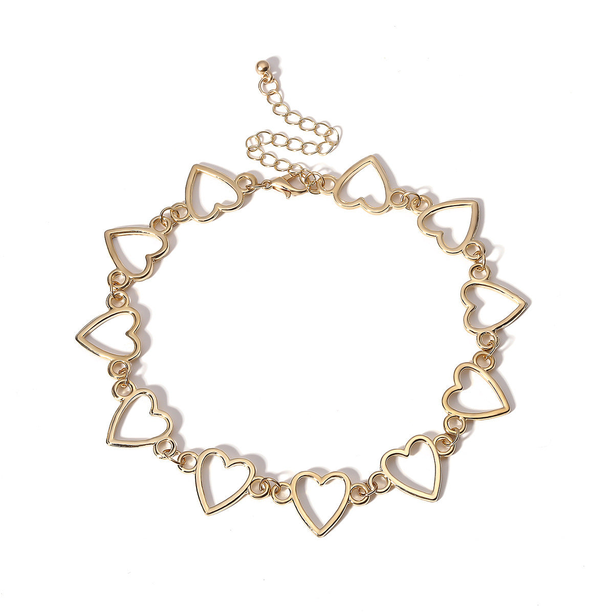 Hollow Korean Sweet Love Heart Choker Necklace