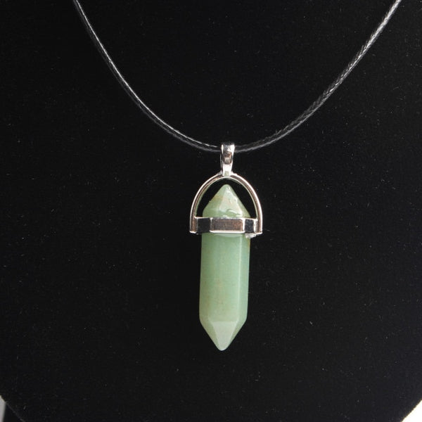 Hexagonal Column Necklaces natural crystal pendant