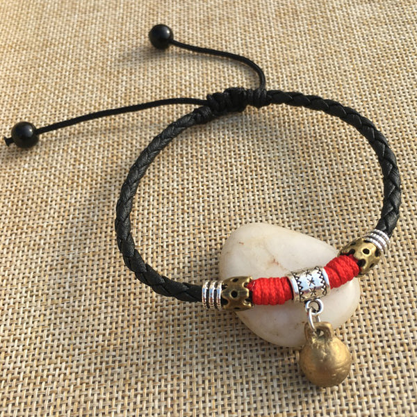 Bell Anklet Rope Handmade Ankle Bracelet Men