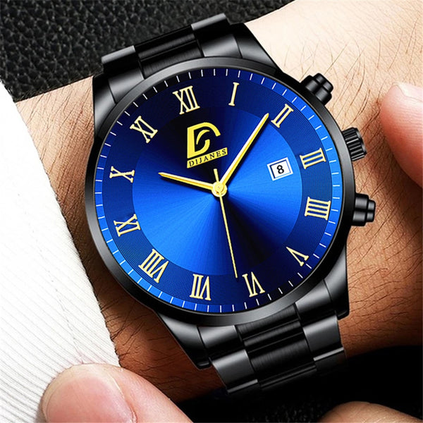 Luxury Minimalist Calendar Quartz Wrist Watch Men Business Casual Watch