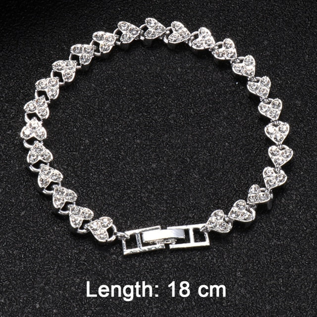 Fashion Hand Chain Crystal Stretch Shine Bracelets For Women