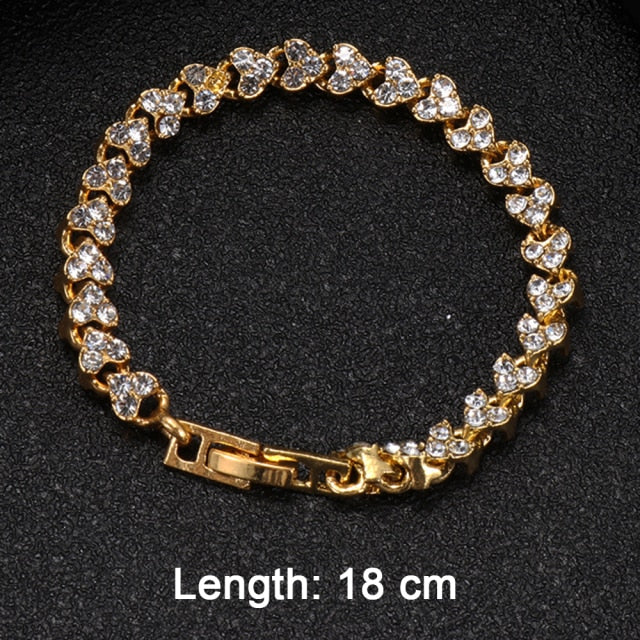 Fashion Hand Chain Crystal Stretch Shine Bracelets For Women