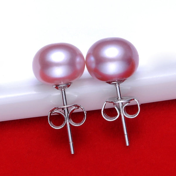 Natural Freshwater Pearl Stud Earrings