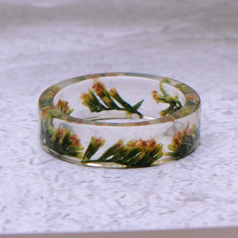 DIY Dried Flowers Epoxy Rings