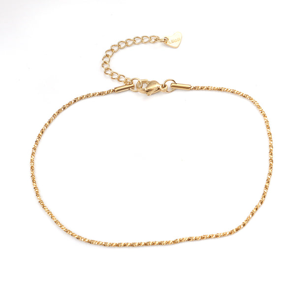 23.5cm Stainless Steel Anklet Gold Color Link Chain Anklets