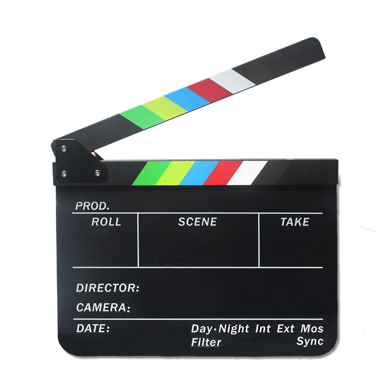 Acrylic Clapboard Dry Erase Director Film Movie Clapper Board