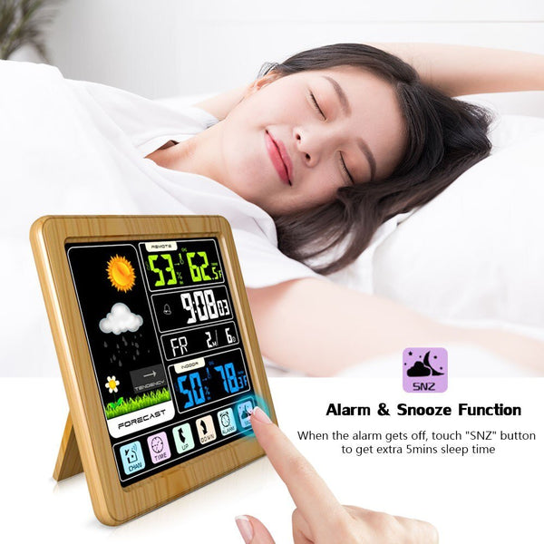 Color Weather Station  Wireless Weather Touch Screen Clock