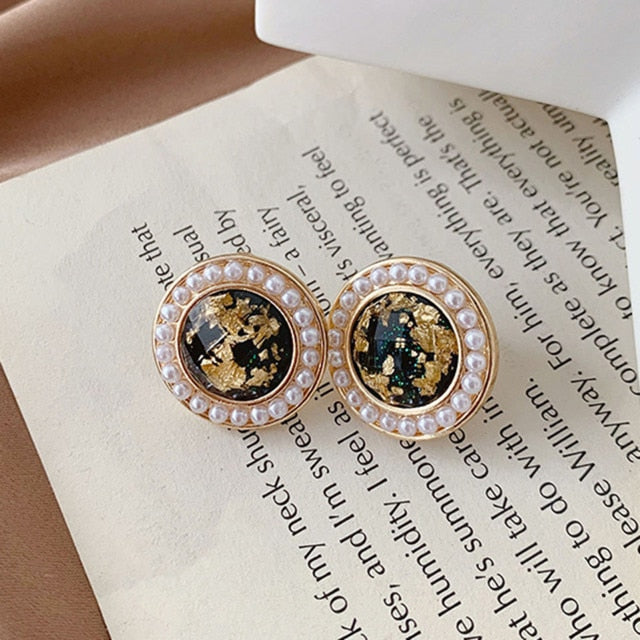 Women Earrings Imitation Pearls Ball Hook Earring