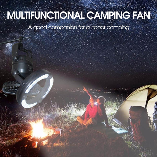 2 in 1 Portable LED Camping Lantern with Ceiling Fan