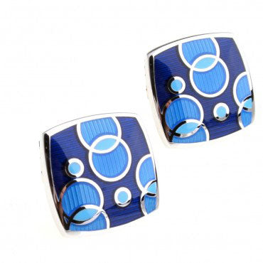 Hot Sale 9 Styles Black Blue Enamel Cufflink