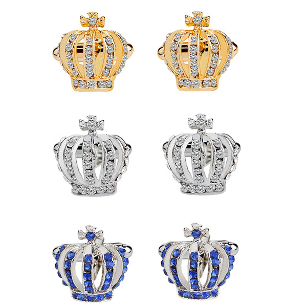 Crown Cufflinks For Men Women