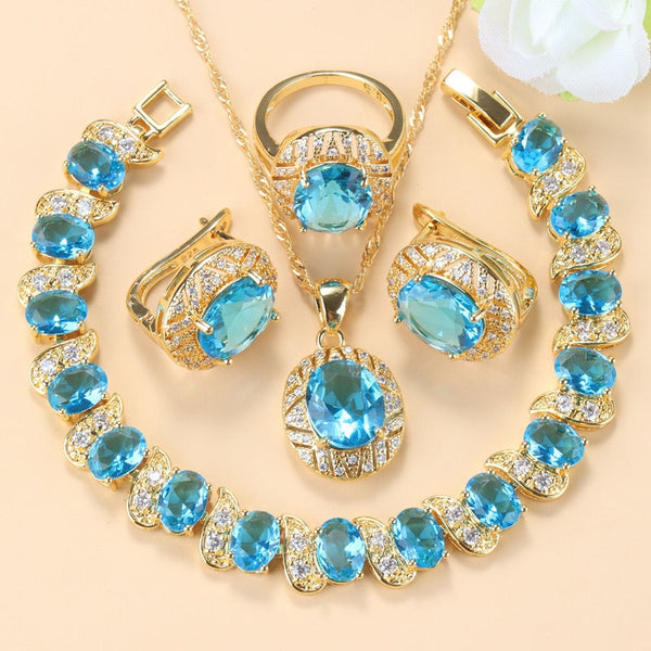 10-Colors Luxurious Gold-Color Necklace Sets