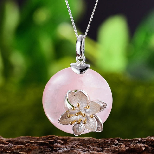 925 Sterling Silver Lotus Whispers Pendant for Women without Chain