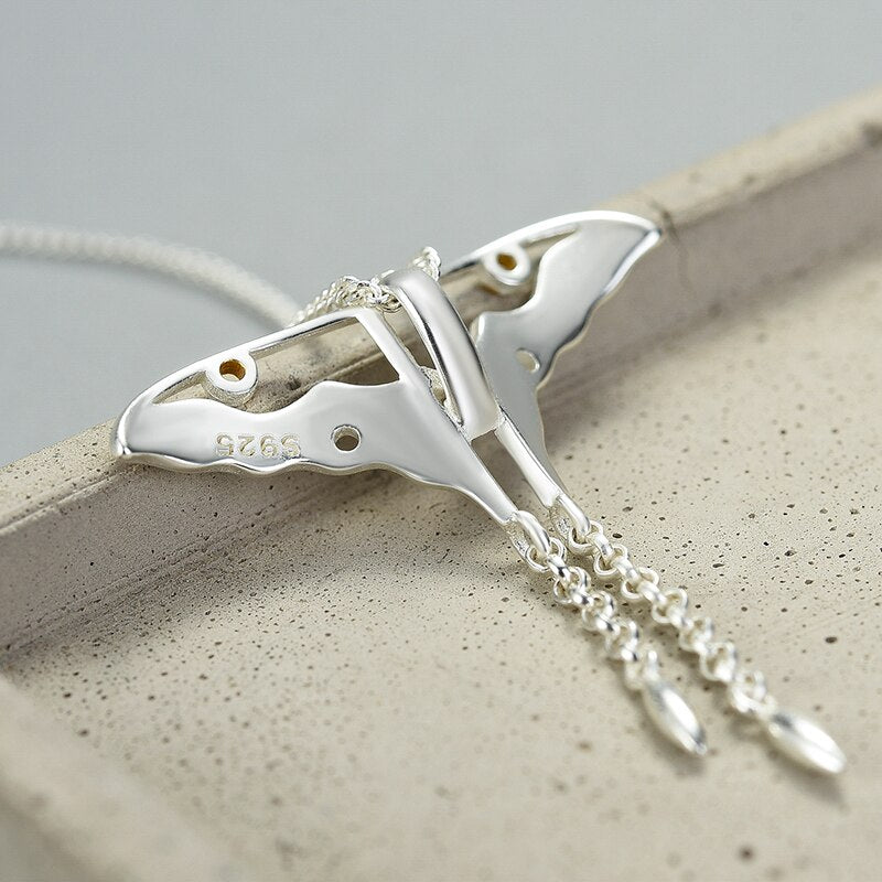 925 Sterling Silver  Hollow Butterfly Kite Pendant without Necklace