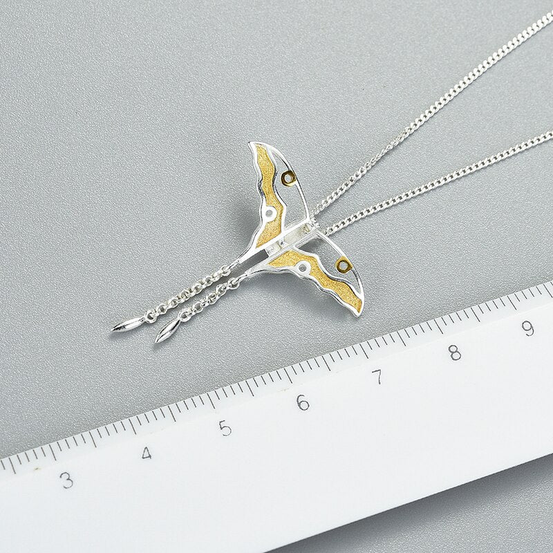 925 Sterling Silver  Hollow Butterfly Kite Pendant without Necklace