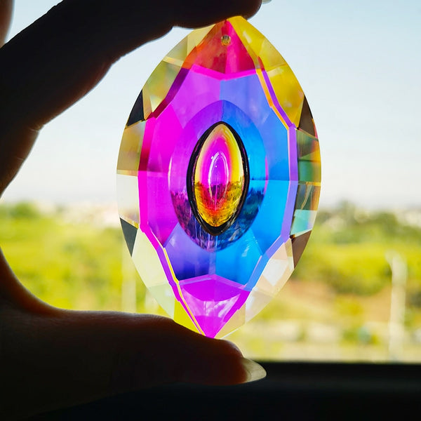 Suncatchers -Crystal  Horse Eye Prisms Window Hanging Pendant