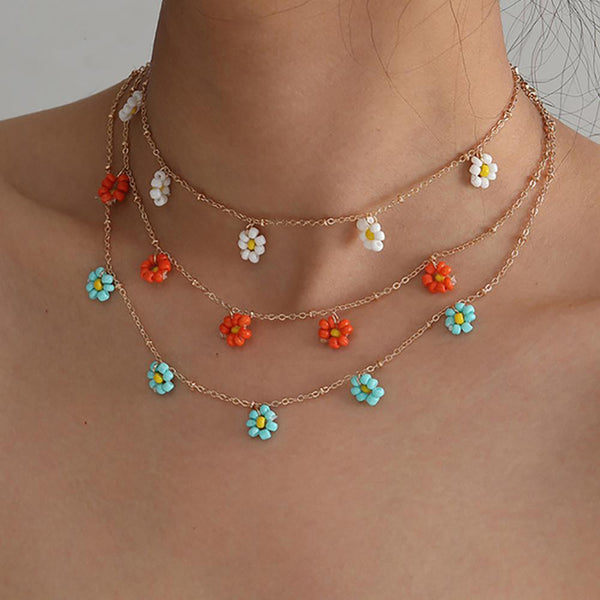 Women Boho Acrylic Clavicle Chain Short Necklaces