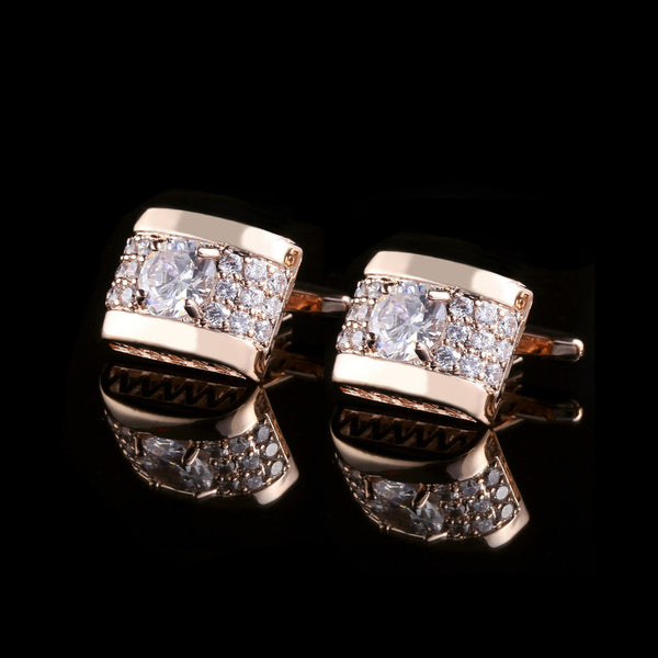 1Pair Rhinestone Mens Cufflinks