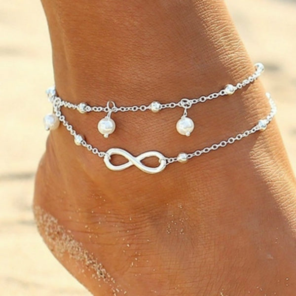 Fashion Pearl Ankle Anklet Bracelet Jewelry Women