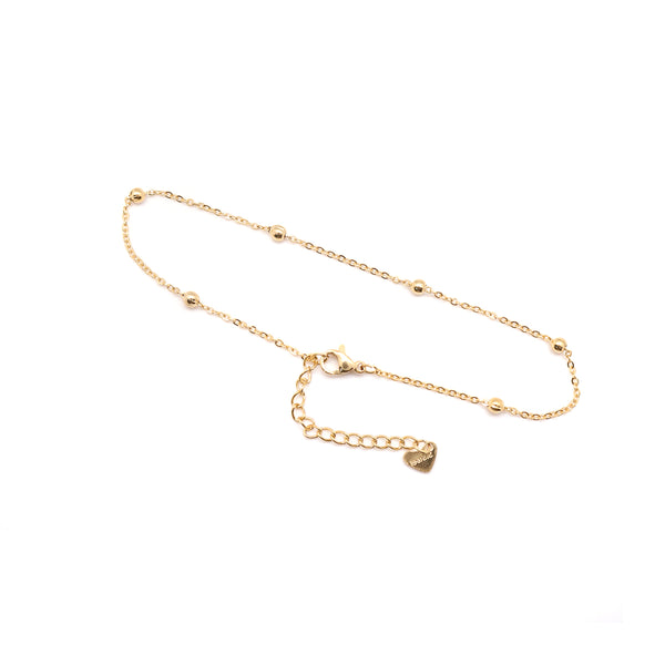 304 Stainless Steel Anklet Gold Color Round Chain Anklet Bracelet