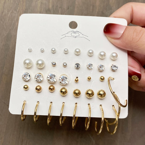 Trendy Gold Stud Earrings For Women