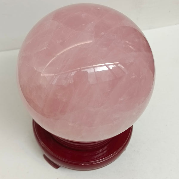 10cm Natural pink rose crystal ball