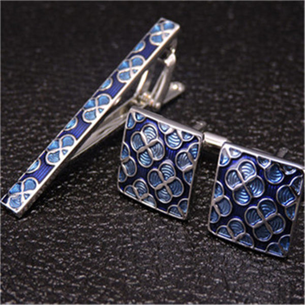 Luxury Cufflink and Tie Clip Set