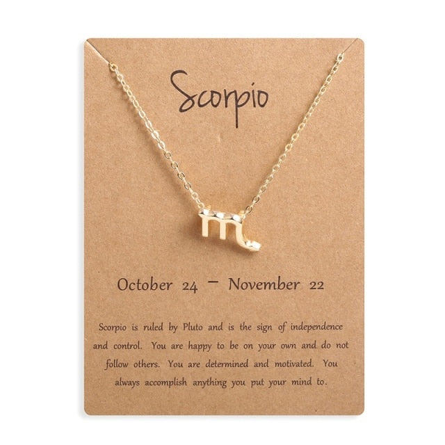 12 Horoscope Zodiac Sign Pendant