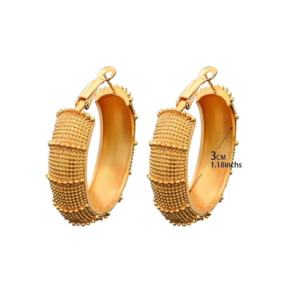 24k Gold Color Earrings Dubai Earrings For Women