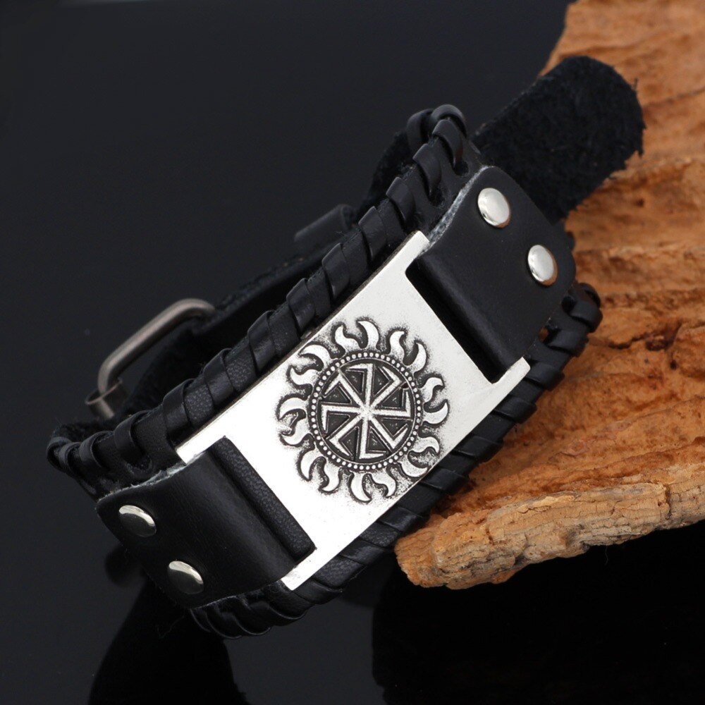 Vikings  Nordic Slavic Braid Leather Bracelets