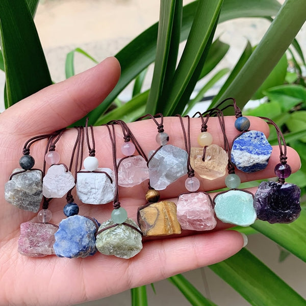 Irregular Small Rock Pendulum Natural Stone Necklace