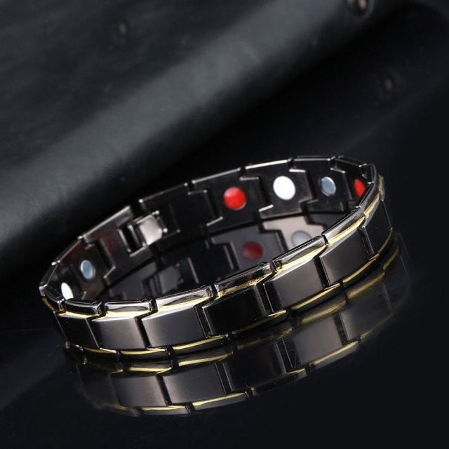 4 in1 Weight Loss Men's Bracelet  Magnets Slimming BangleT