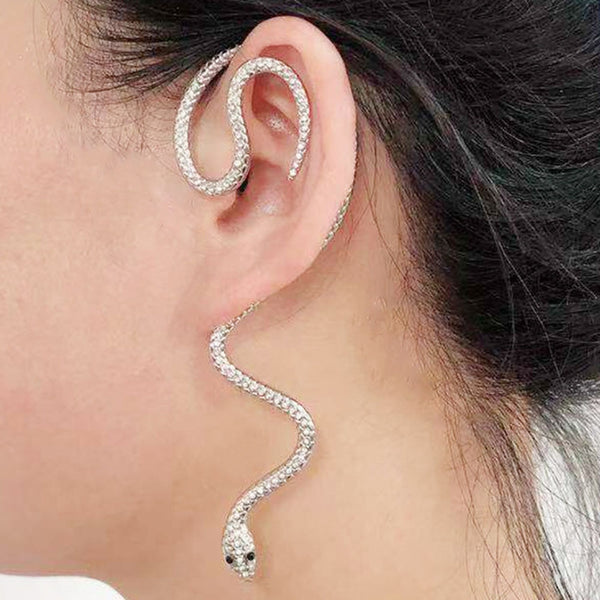 1PC Brass Snake Earing Clips Without Piercing Punk Non Pierced Clip Earrings Ear Cuffs