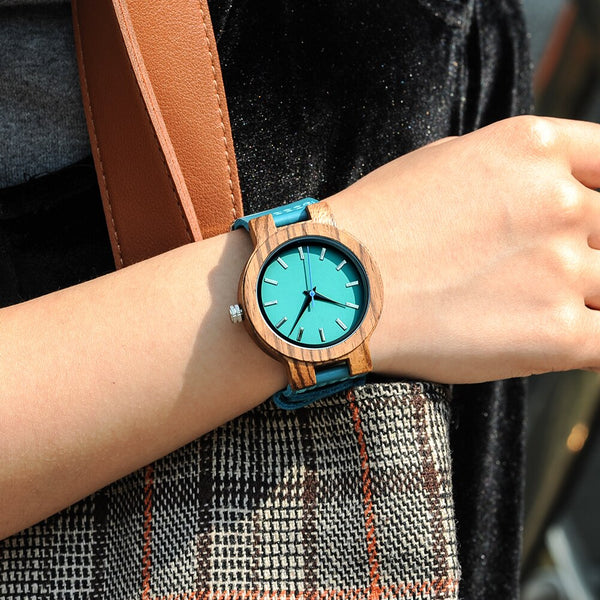 Wooden Couple Quartz Wristwatch