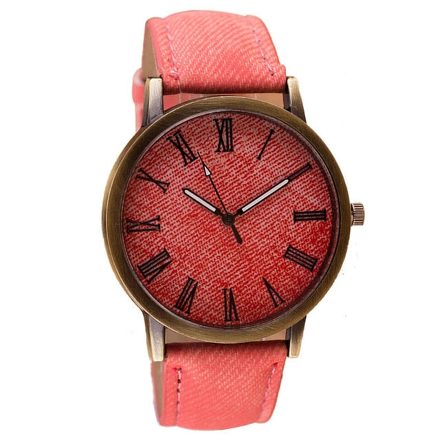 Luxury Analog Quartz Crystal Wristwatch