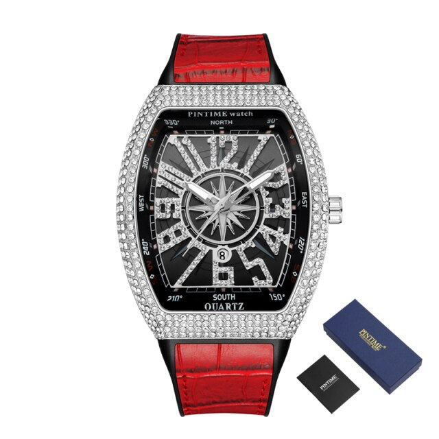 Hip Hop Men Watch Quartz Creative Diamond Clock