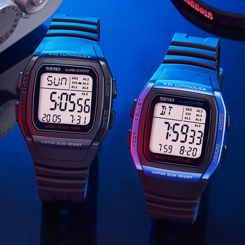 Men Watches Waterproof Sports Digital LED Alarm Chrono Electronic Wristwatch